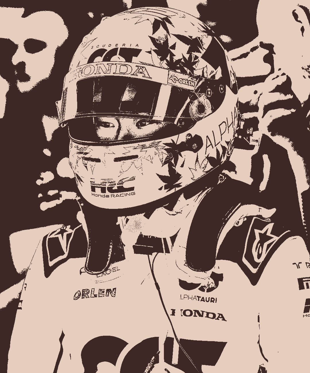 Image of F1 Driver in 2 color